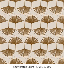 Pattern illustration of tropical palm leaves