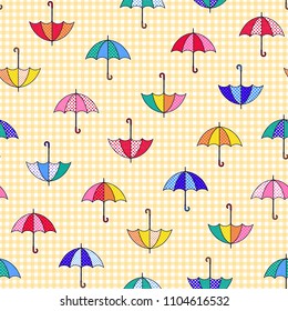 Pattern illustration of the umbrella,
I designed an umbrella cutely,
I continue seamlessly,
