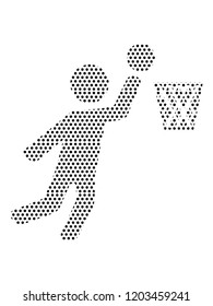 Pattern Image of a Basketball Player Icon