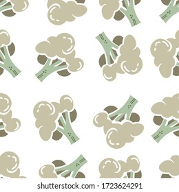 Pattern image of a broccoli. Funny image of healthy food.