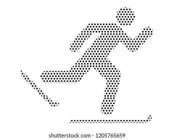 Pattern Image of a Nordic Skiing Icon