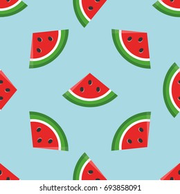 Pattern image of a piece of watermelon on a blue background