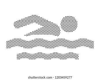 Pattern Image of a Swimmer Icon