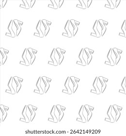 pattern with the image of two high-heeled shoes on a white isolated background
