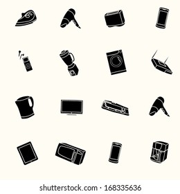 Pattern with images of home appliances 