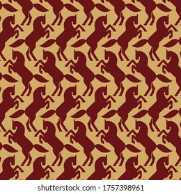 Pattern of images of horses.