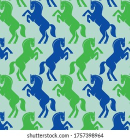 Pattern of images of horses.