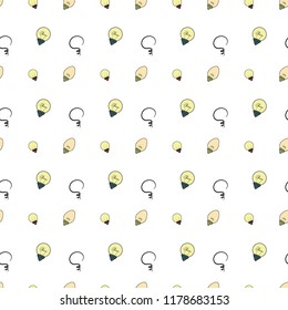 pattern with images of lamps. 