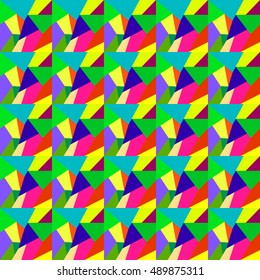 Pattern imitation stained glass. Blue, green and red colors of glass.