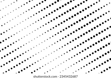 Pattern of inclined black dots of different sizes