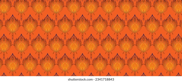 Pattern india seamless oriental vintage indian background, Abstract pattern background. Vintage decorative elements.