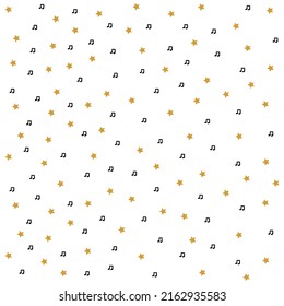 Pattern with inscription rock and roll. Vector pattern with rock style elements. White isolated background.