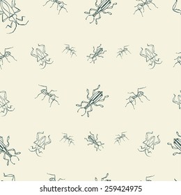 pattern with insects, bug