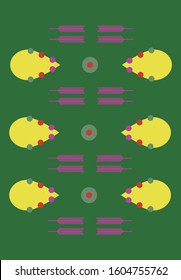 Pattern inspired by Chinese Incense burner decoration (Kim-Huay)