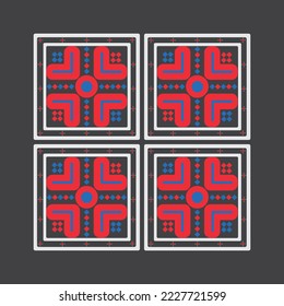 Pattern inspired by embroidery from the Liptovské Revúce area in Slovakia