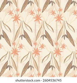 pattern inspired by floral themes, showcasing various designs of flowers and plants. The design emphasizes elements of botany, incorporating natural motifs that highlight the beauty of flora.