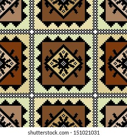 Pattern inspired by traditional romanian embroidery