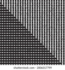 Pattern with interlacing black and white bands. Seamless vector illustration eps 10.