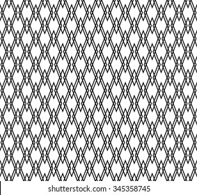 Pattern with interlocking edgy, angular rectangle, square shapes. Repeatable.