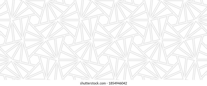 Pattern with intersecting grey stripes on white background. Abstract seamless vector design for textile, fabric and wrapping. Modern monochrome texture with stylized l. Stylish lattice design.