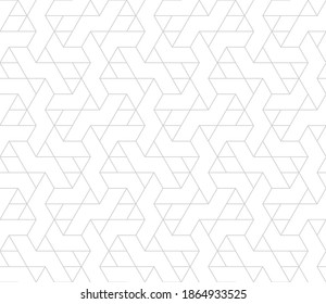 Pattern with intersecting lines and polygons on white background. Vector Stylish abstract geometric diamond texture for jewelry design. Seamless linear pattern for fabric, textile and wrapping.