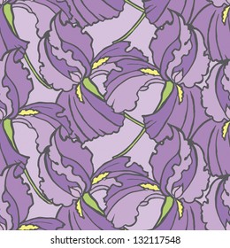 pattern with irises