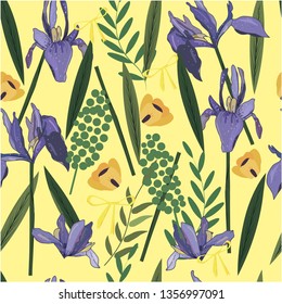 Pattern irises background