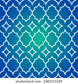Pattern Islamic Background with Blue Color