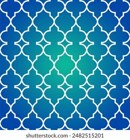 Pattern Islamic Background with Blue Color