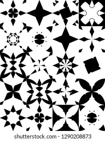 pattern islamic graphic ornament. Vector white and black ornament