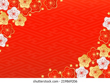 Pattern of a Japanese traditional Japanese apricot