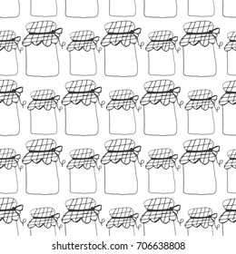 pattern jar jam doodle vector
