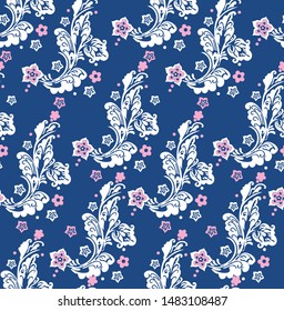 Pattern Javanese Batic Modern Vector Design Seamless Illustration