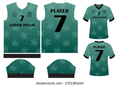 pattern of jersey sport for fooball with mockup