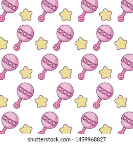pattern of jingle bells baby with stars