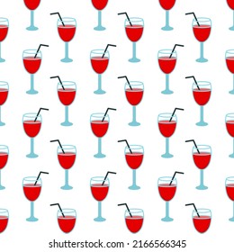 Pattern of juice in white background with mini doodle (icons). Vector Illustration