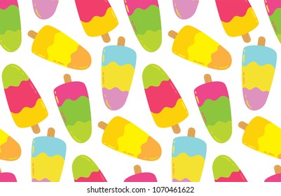 Pattern with juicy ice cream