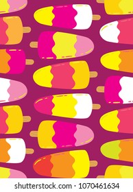 Pattern with juicy ice cream
