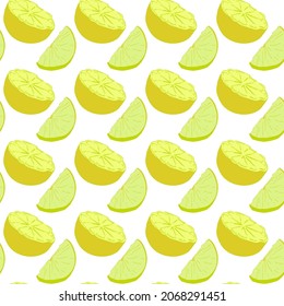 A pattern of juicy lemons. It can be used as wrapping paper, on the cover of notebooks, print on fabric.