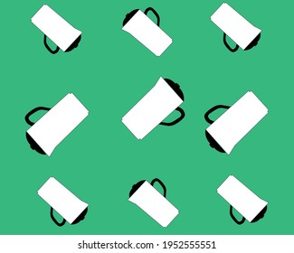Patrón de la tetera o la tetera. Verde. Patrón para papel pintado, portada de libros, fabricación, impresión, envoltura de regalo, tela, etc.