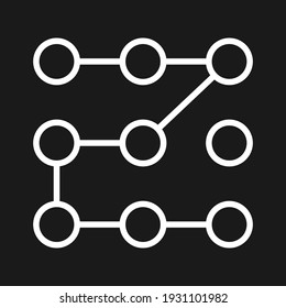Pattern, keypad, password icon vector image. Can also be used for internet security. Suitable for use on web apps, mobile apps and print media.