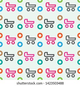 Pattern kids background for child and baby stroller