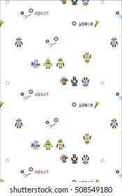 pattern for kids with robots.