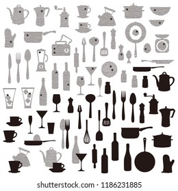 Pattern of the kitchen utensil,

