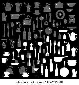 Pattern of the kitchen utensil,
