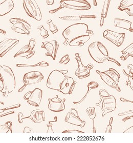 pattern of the kitchen utensils