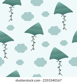 Pattern kite. Cute background, children's wallpaper. vector illustration in cartoon style