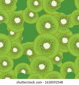 pattern of kiwi fruit slices.