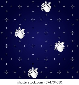 Pattern with knightly coat of arms.seamless