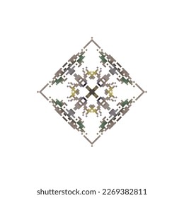 Patrón de tejido y bordado. El estilo nórdico Patrón popular. Ornamento escandinavo, ucraniano. Porcelana española. damasco árabe. Motivo étnico. 
